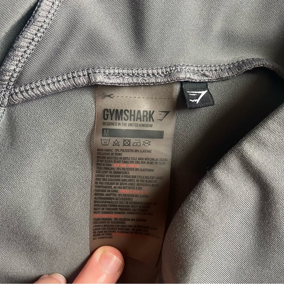 Gymshark Gray/Black Asymmetric Leggings size Medium - Picture 6 of 9